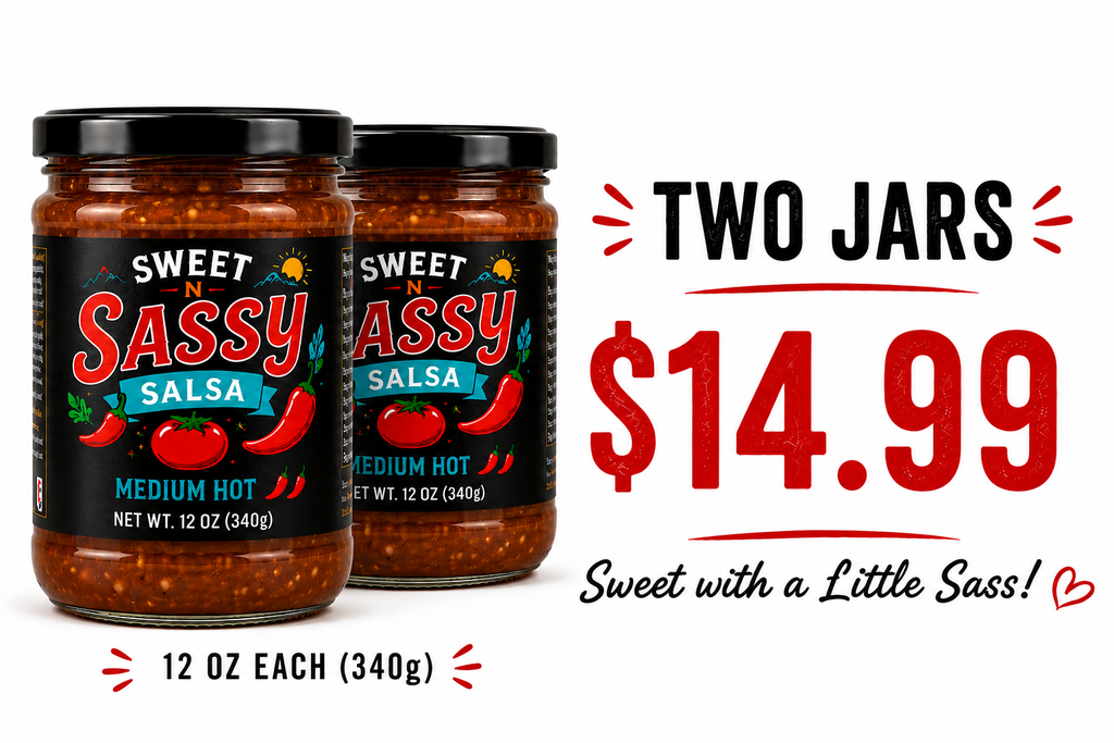 Sweet N Sassy Salsa – Small Batch  Double Pack (2 X 12 oz)