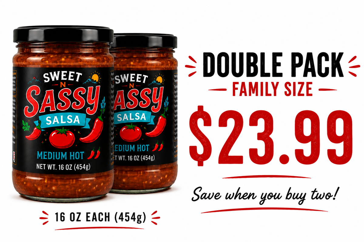 Sweet N Sassy Salsa – Double Pack (2 × 16 oz)